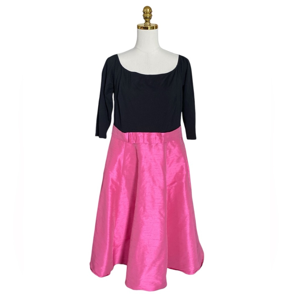 eshakti Black & Hot Pink Two-Tone Prom Dress